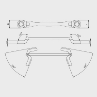 DOUBLE FLEXIBLE E-TYPE WRENCH