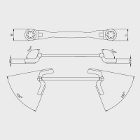 DOUBLE FLEXIBLE E-TYPE WRENCH