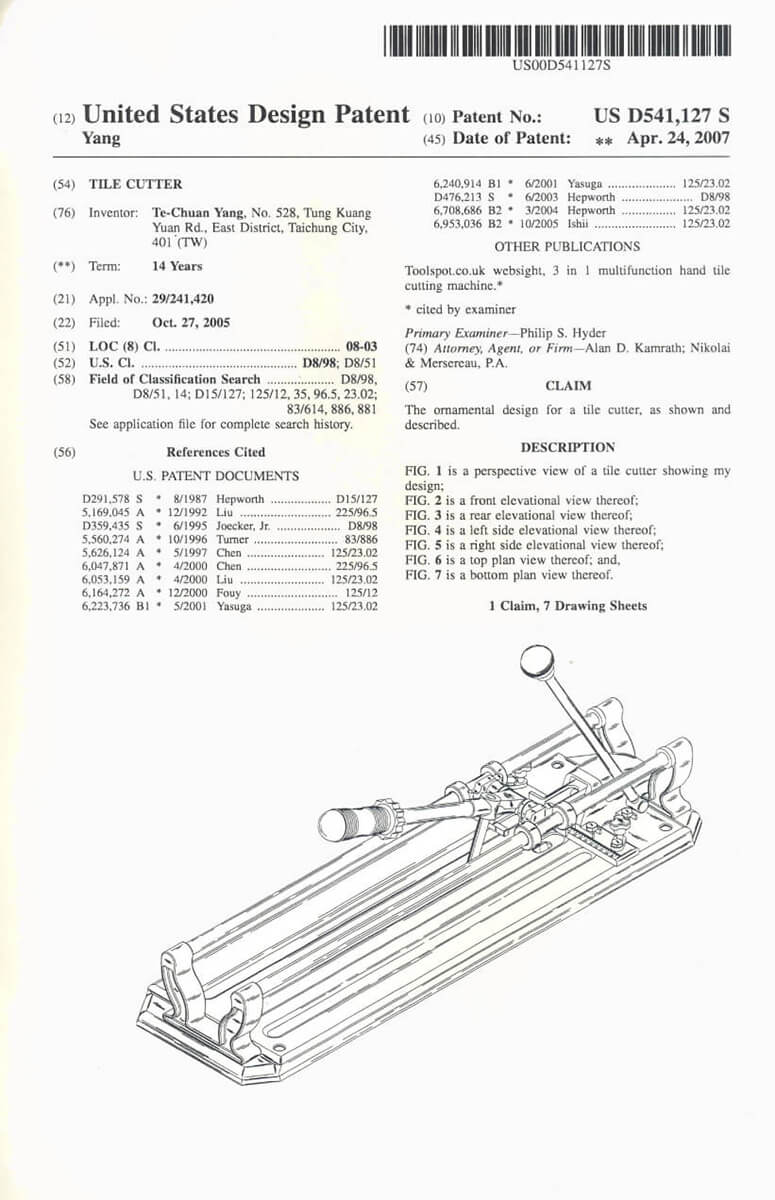 proimages/index/美國設計切割器專利_US_Design_TILE_CUTTER_Patent2.jpg