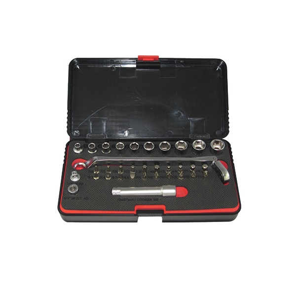 34PCS兩分迷你轉向棘輪貫穿套筒組