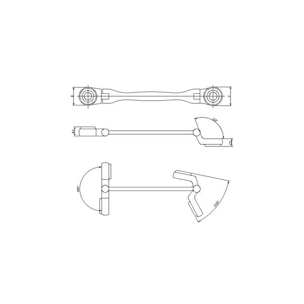 DOUBLE FLEXIBLE RATCHET WRENCH-1